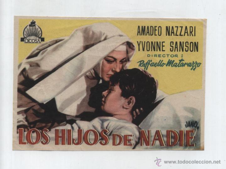  Flyers Publicitaires de films Anciens: Los Hijos de nadie. Sencillo de Cicosa. Teatro Cervantes - Sevilla.