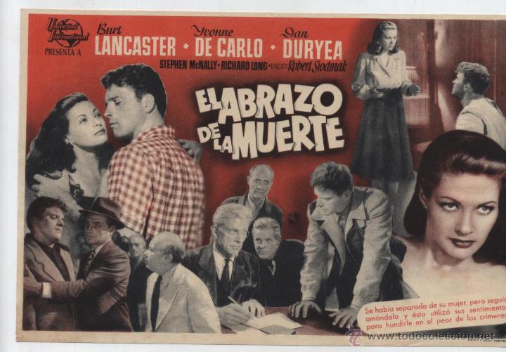 Cine: El Abrazo de la Muerte. Sencillo grande de Universal.   &iexcl;IMPECABLE! - Foto 1