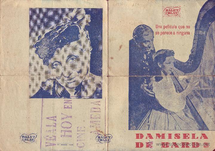 Folhetos de m&atilde;o de filmes antigos de cinema: PROGRAMA DE MANO - DAMISELA DE BARDI - 1936
