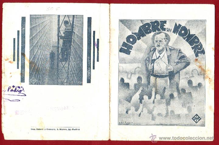 Cine: PROGRAMA DE MANO - HOMBRE SIN NOMBRE - Foto 1