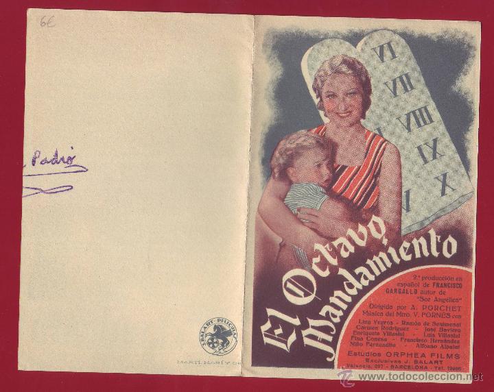 Cine: PROGRAMA DE MANO - EL OCTAVO MANDAMIENTO - Foto 1