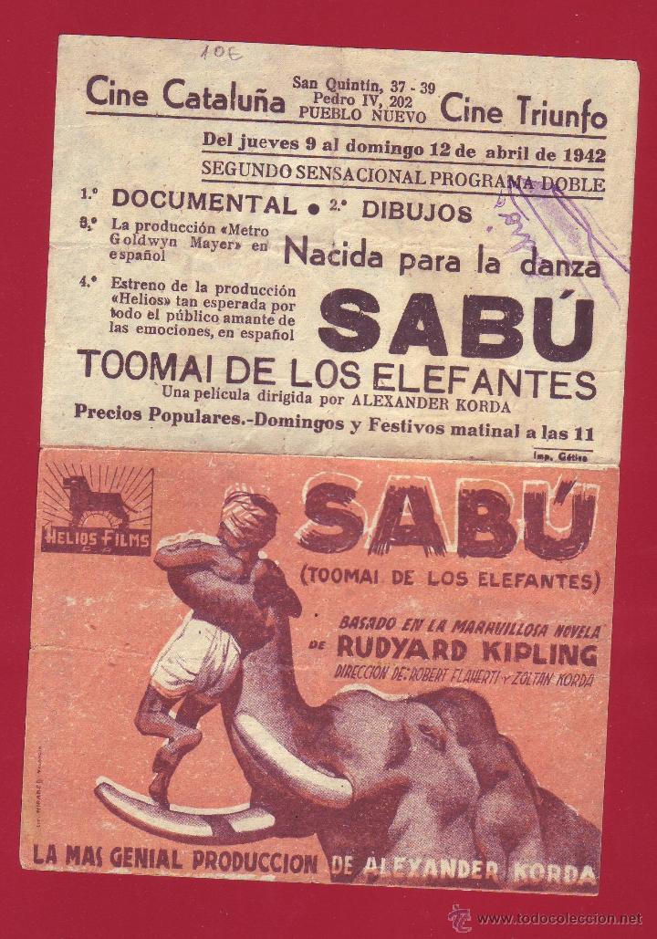 Cine: PROGRAMA DE MANO - SAB&Uacute; - Foto 1