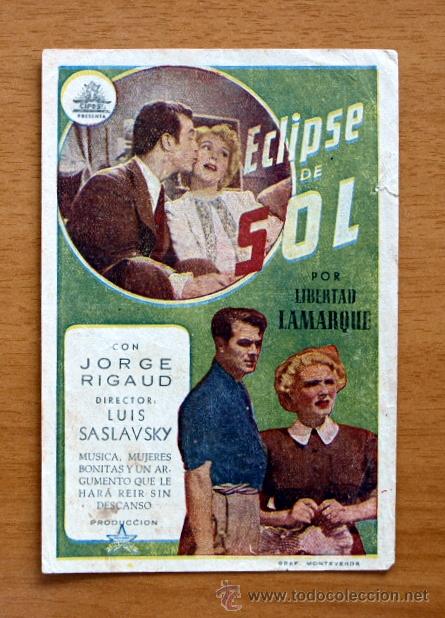 Cine: Eclipse de sol - Libertad Lamarque, Jorge Rigaud - Foto 1