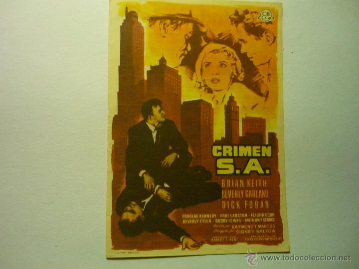 Cine: PROGRAMA CRIMEN S.A.-BRIAN KEITH-PUBLICIDAD MODERNO -TARRAGONA - Foto 1