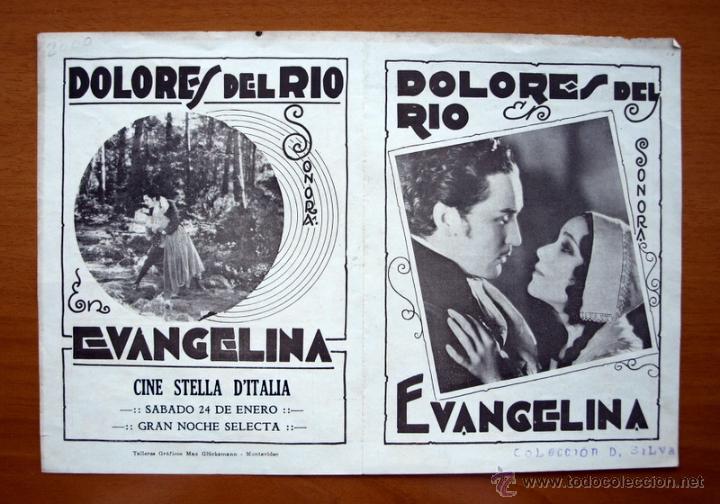Cinema: Evangelina - Dolores del Rio - Programa Uruguayo - Con publicidad