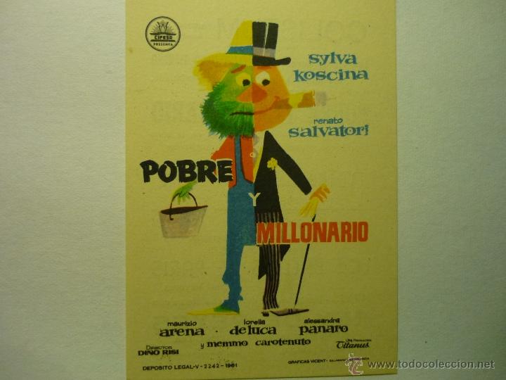Cine: PROGRAMA POBRE Y MILLONARIO .-SYLVA KOSCINA-
