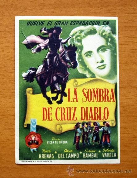 Cinema: La sombra de Cruz Diablo - Rosita Arenas, Oscar del Campo, Yolanda Varela