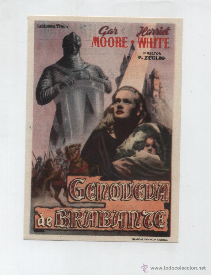  Flyers Publicitaires de films Anciens: Genoveva de Brabante. Sencillo de Exclusivas Trian.  Cinema Alhambra.