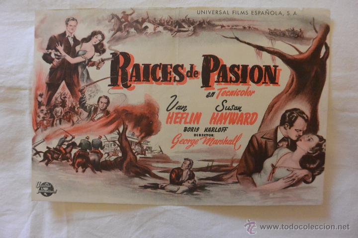 Cinema: Folleto mano cine RAICES DE PASI&Oacute;N