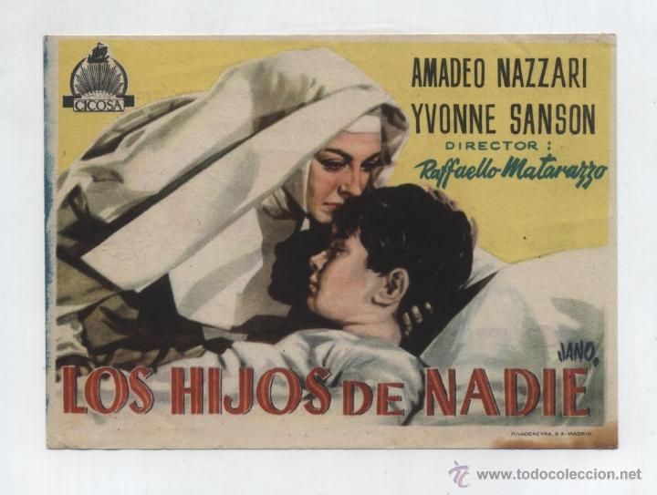  Flyers Publicitaires de films Anciens: Los Hijos de nadie. Sencillo de Cicosa. Teatro Cervantes - Sevilla.