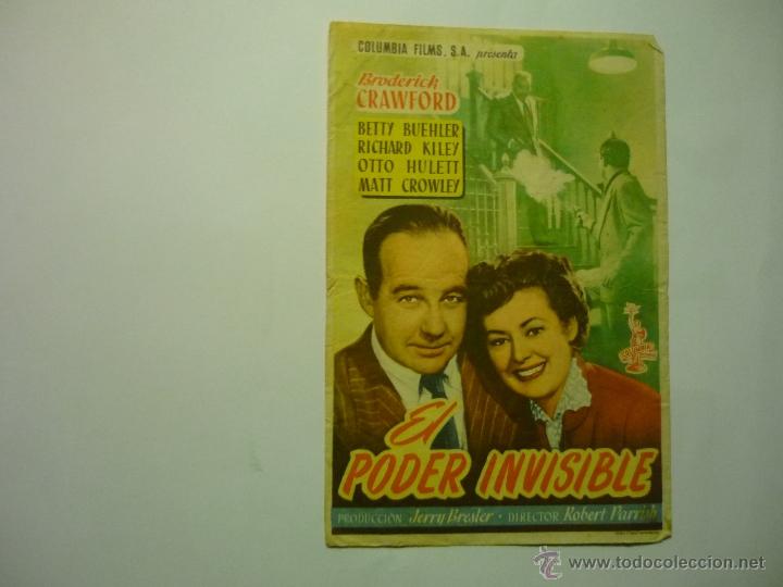 Cine: programa el poder invisible.--broderick crawford - Foto 1