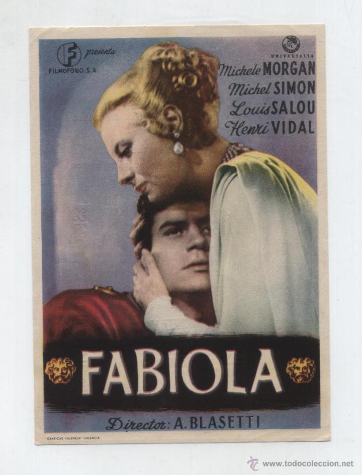  Flyers Publicitaires de films Anciens: Fabiola. Sencillo de Film&oacute;fono. Cine Path&eacute; - Sevilla,