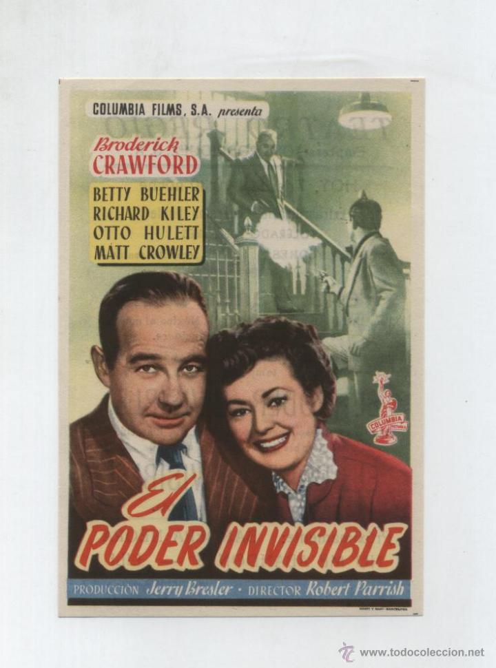 Cine: El Poder Invisible. Sencillo de Columbia.  Teatro Regio - Yecla . - Foto 1
