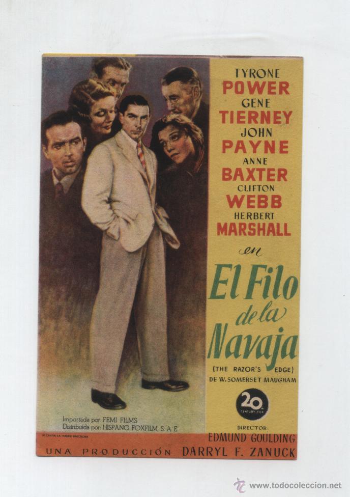 Kino: El Filo de la Navaja. Sencillo de 20Th Century Fox.
