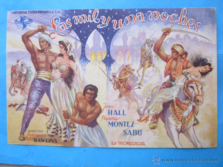 Cine: las mil y una noches - jon hall , maria montes - cine kursaal