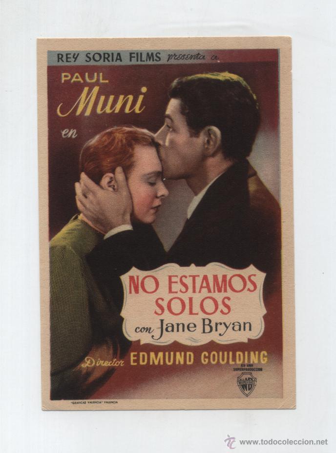  Foglietti di film di film antichi di cinema: No estamos solos. Sencillo de Rey Soria Films.