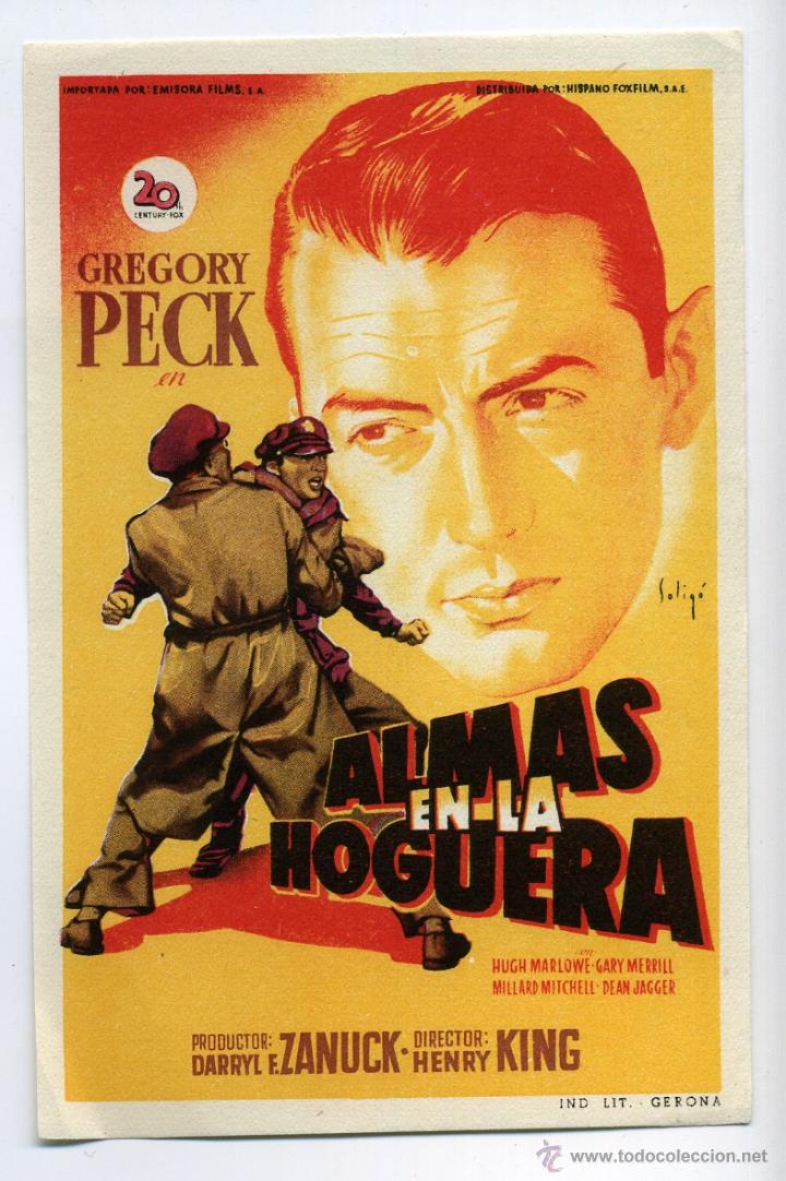 Cine: ALMAS EN LA HOGUERA, con Gregory Peck. - Foto 1