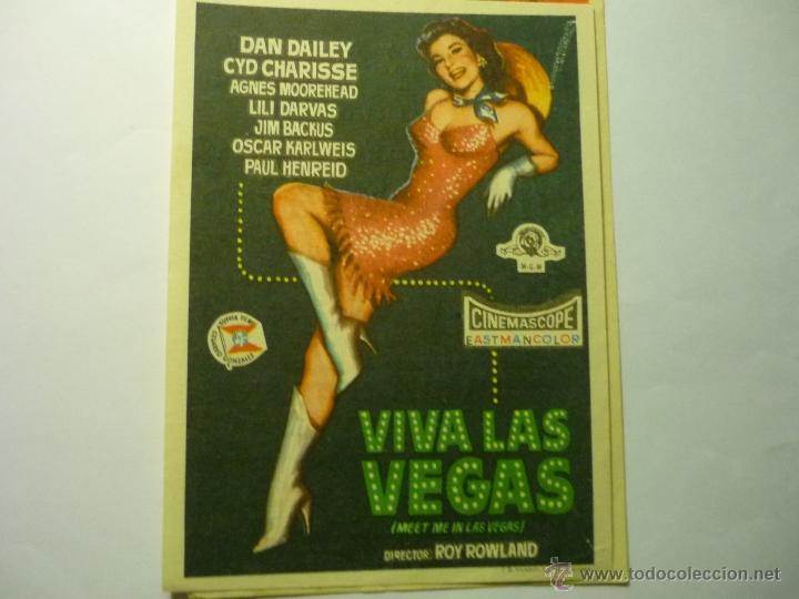 Cine: PROGRAMA VIVA LAS VEGAS.-CYD CHARISSE -PUBLICIDAD - Foto 1
