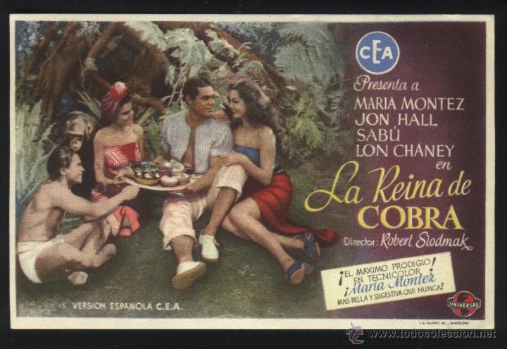 Cine: Q-05197- LA REINA DE COBRA (Cobra Woman) Maria Montez - Jon Hall - Sabu - Edgar Barrier