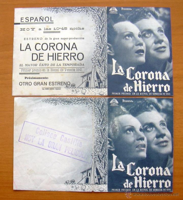 Cinema: La corona de hierro - Variedad en el color de impresi&oacute;n - Con publicidad
