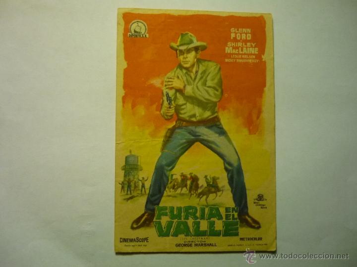 Cine: programa furia en el valle .-glenn ford - publicidad centro arbos - Foto 1