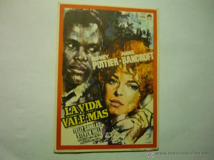 Cine: PROGRAMA LA VIDA VALE MAS --SIDNEY POITIER - publicidad - Foto 1