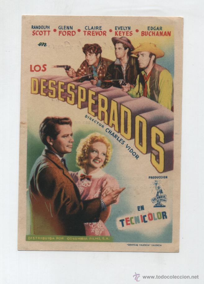Cine: Los Desesperados. Sencillo de Columbia.  Gran Cinema Array&aacute;n. - Foto 1
