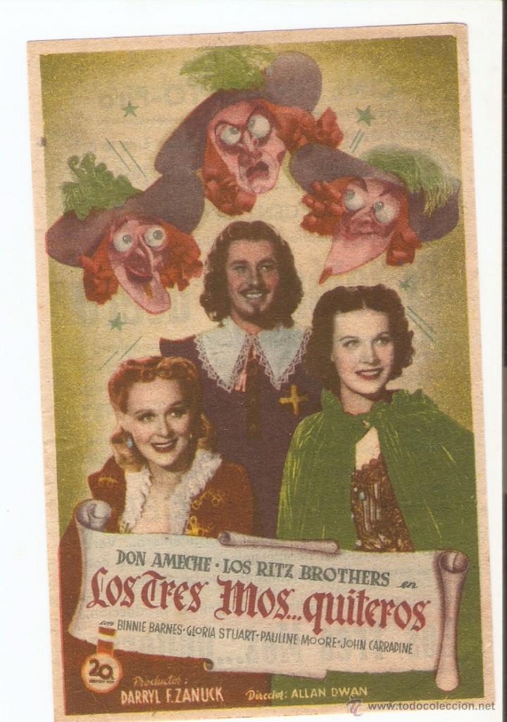 Kino: LOS TRES MOS...QUITEROS - DON AMACHE, LOS RITZ BROTHERS, BINNIE BARNES - CINE SINDICATO, PIRA