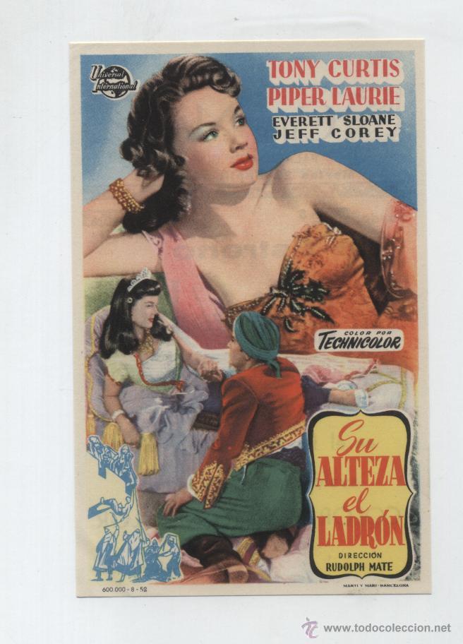 Kino: Su Alteza el Ladr&oacute;n. Sencillo de Universal. Cine Mari - Le&oacute;n.   1953.