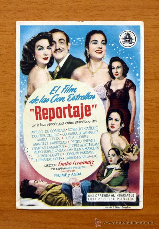 Cine: Reportaje - Arturo De Cordova, Lola Flores, Carmen Sevilla, Dolores De Rio - Publicidad Cine Cord&oacute;n