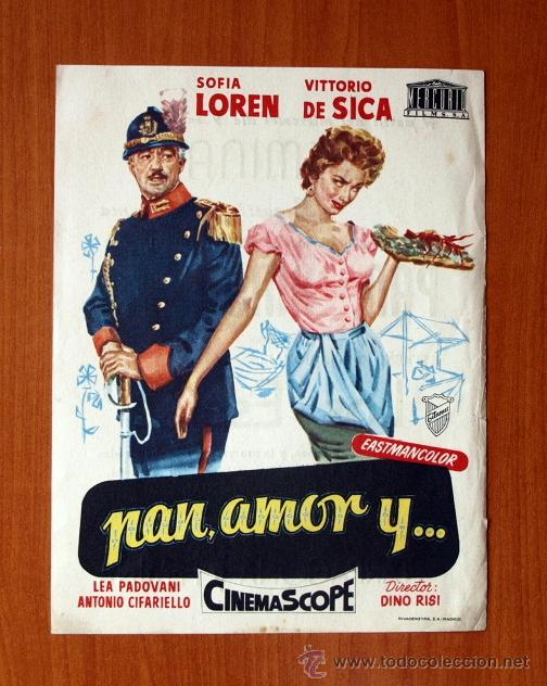 Cine: Pan, amor y... - Sofia Loren, Vittorio De Sica - Con publicidad