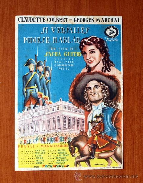 Cine: Si Versalles pudiese hablar - Claudette Colbert, Georges Marchal - Con publicidad - Foto 1 - 48887733