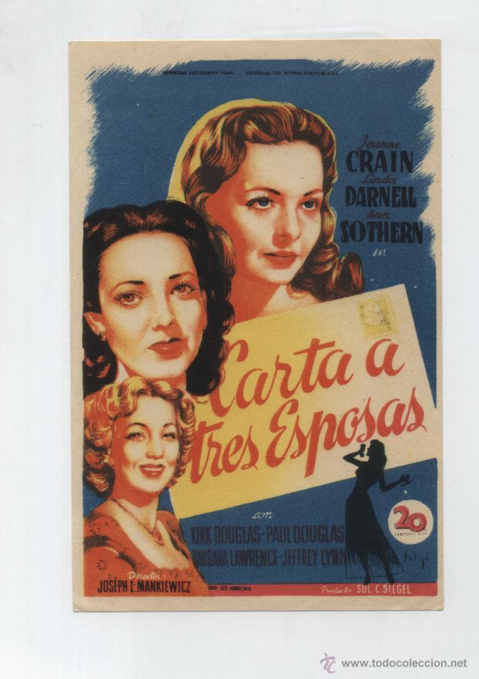Cine: Carta a tres esposas. Solig&oacute;. Sencillo de 20Th Century Fox.