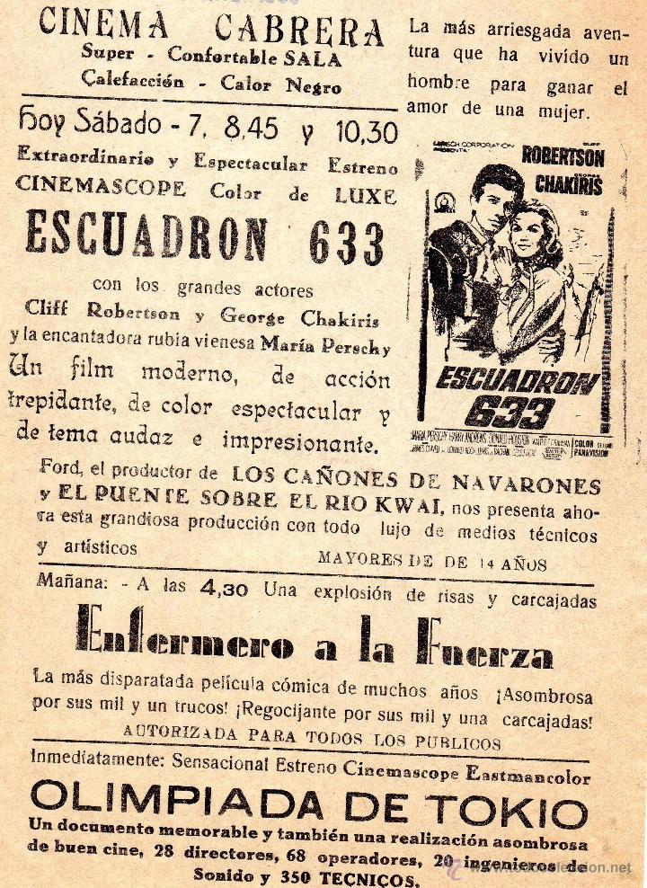 Cine: ESCUADRON 633 - Foto 1