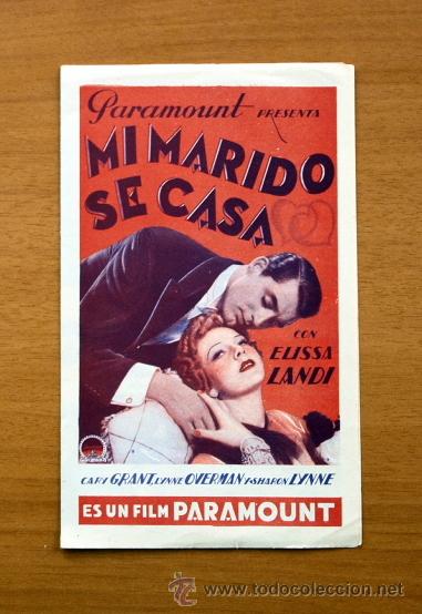 Cine: Mi marido se casa - Elissa Landi, Cary Grant