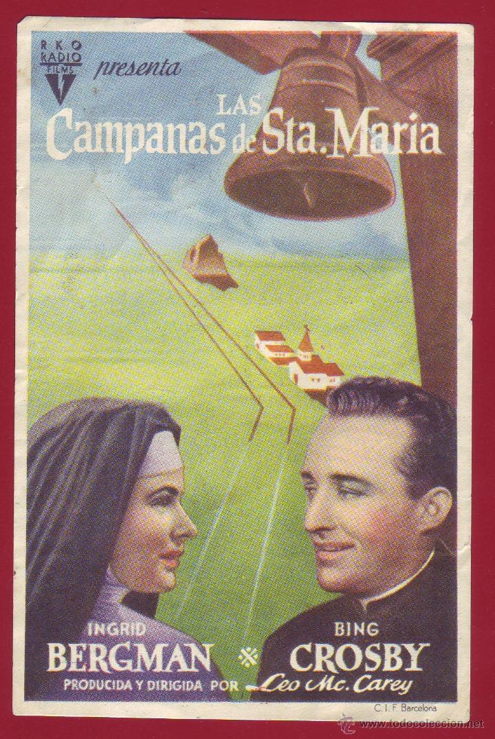 Cine: PROGRAMA DE MANO - LAS CAMPANAS DE STA. MARIA - Foto 1