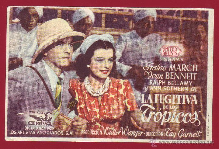 Cine: PROGRAMA DE MANO - LA FUGITIVA DE LOS TR&Oacute;PICOS - Foto 1