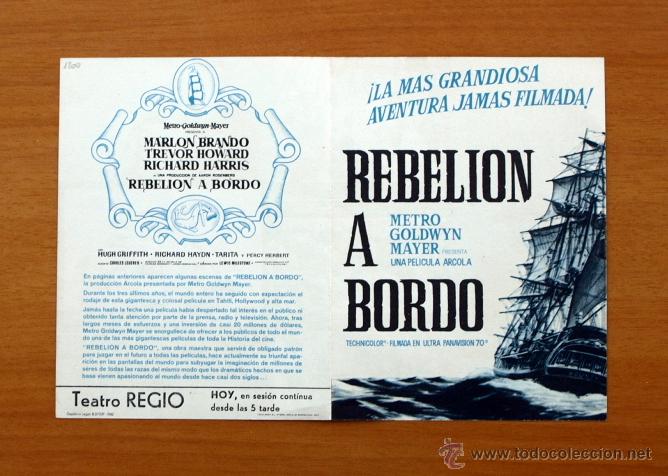 Cine: Rebeli&oacute;n a bordo - Marlon Brando, Tarita - Con publicidad