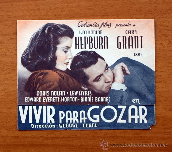 Cine: Vivir para gozar - Katharine Hepburn, Cary Grant - Con publicidad