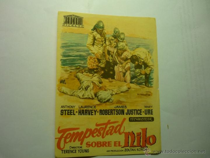 Cine: programa tempestad sobre el nilo .-anthony steel-publicidad avenida reus