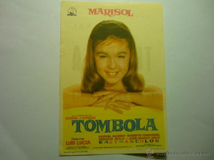 Cine: PROGRAMA TOmBOLA.- MARISOL-PUBLICIDAD bartrina reus - Foto 1