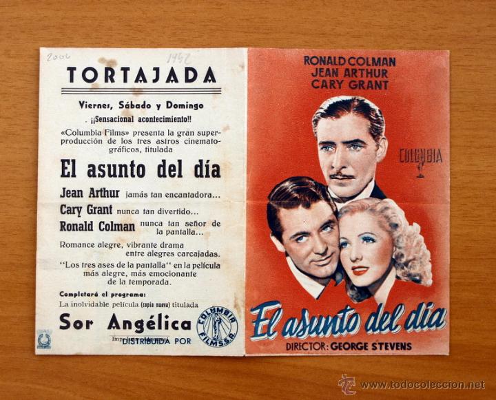 Cine: El asunto del d&iacute;a - Cary Grant, Ronald Colman, Jean Arthur - Con publicidad