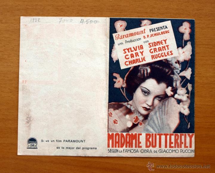 Cine: Madame Butterfly - Sylvia Sidney, Cary Grant, Charlie Ruggles
