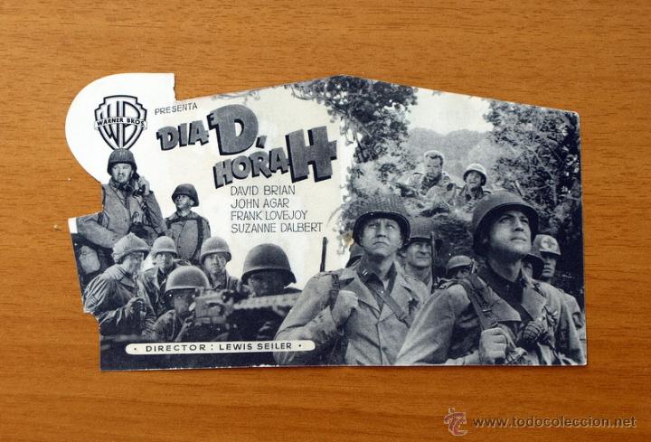Cine: D&iacute;a D hora H - David Brian, John Agar - Programa troquelado - Con publicidad - Foto 2