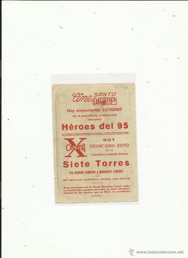 Cine: Programa Heroes del 95.con publicidad de cine - Foto 2