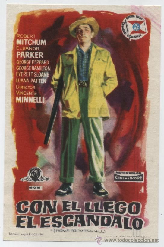  Foglietti di film di film antichi di cinema: Con el lleg&oacute; el Esc&aacute;ndalo. Sencillo de Suevia Films. Cine Felipe II - Sevilla.