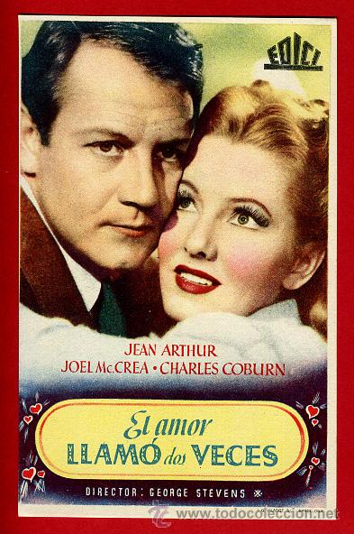 Cinema: EL AMOR LLAMO DOS VECES , SENCILLO , ORIGINAL , PMD 818