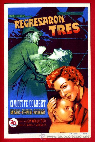 Cine: REGRESARON TRES ,SOLIGO , SENCILLO , ORIGINAL , PMD 835