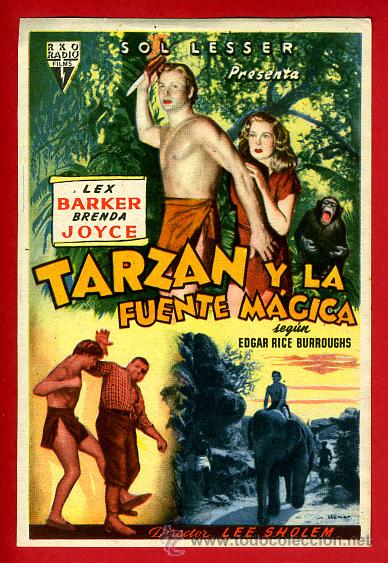  Foglietti di film di film antichi di cinema: TARZAN Y LA FUENTE MAGICA , SENCILLO , ORIGINAL , PMD 857