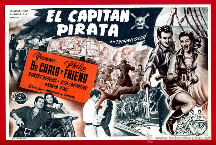 Cine: EL CAPITAN PIRATA , SENCILLO GRANDE , ORIGINAL , PMD 942